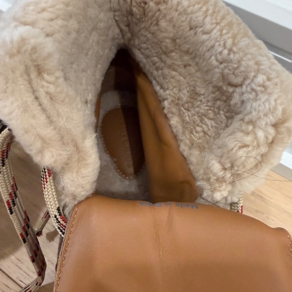 See by Chloe - Taupe Shearling & Leather "Eileen Ankle Boots", Size FR40/US9 - Picture 8 of 10